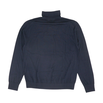 Navy Solid Pullover Sweater