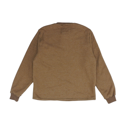 Brown Solid Fleece Pullover