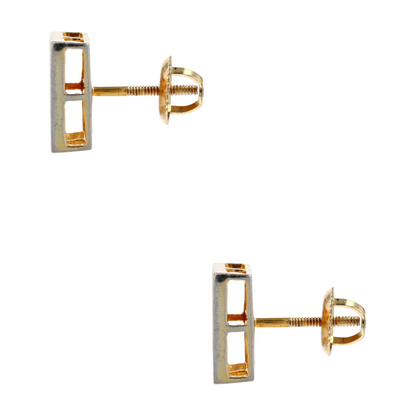 1/6 ctw  10K Yellow Gold Diamond Stud Earrings
