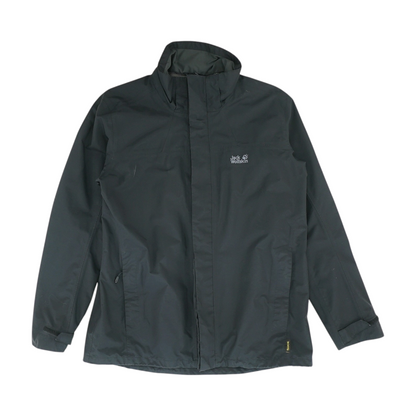Black Solid Rain Jacket