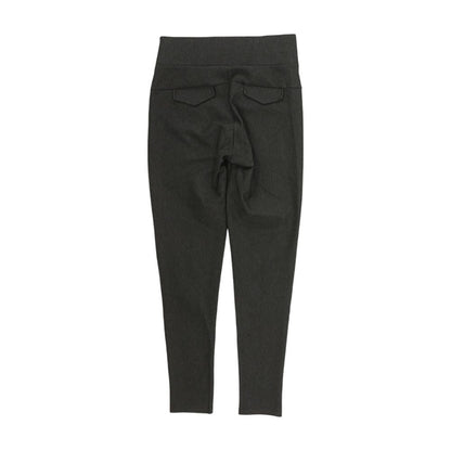 Gray Solid Dress Pants