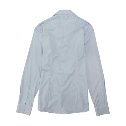 White Striped Long Sleeve Button Down