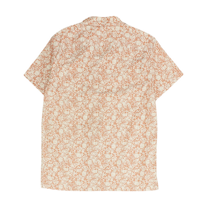 Pink Print Short Sleeve Button Down