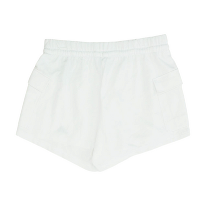 White Solid Active Shorts
