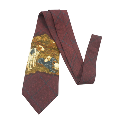 Maroon Geometric Neck Tie