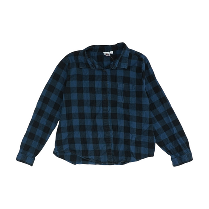 Blue Check Button Down