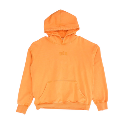 Orange Solid Hoodie Pullover