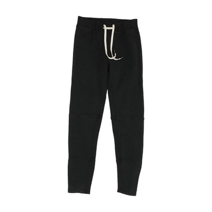 Black Solid Sweatpants Pants