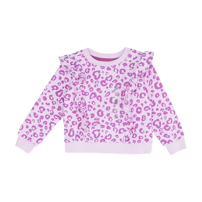Pink Animal Print Sweatshirt Pullover