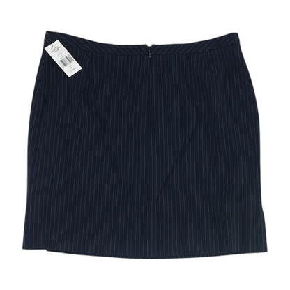 Navy Petite Striped Mini Skirt