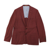 Red Long Solid Sport Coat