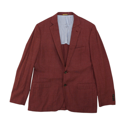 Red Long Solid Sport Coat