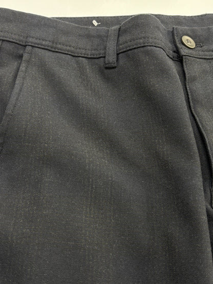 Black Plaid Regular Pants