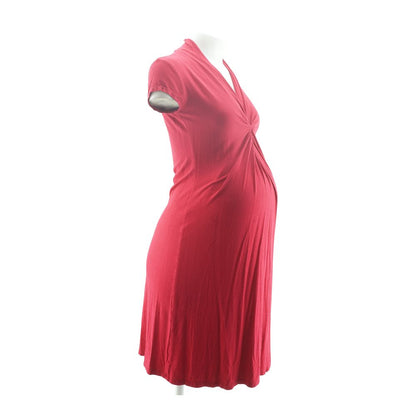 Red Midi Maternity Dress