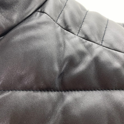 Black Varens Quilted Leather Biker Jacket