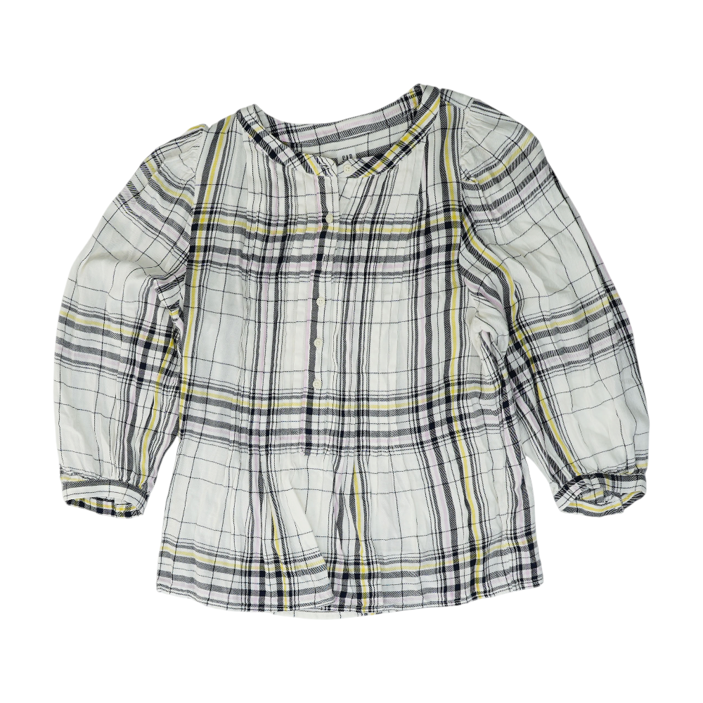 White Plaid Blouse