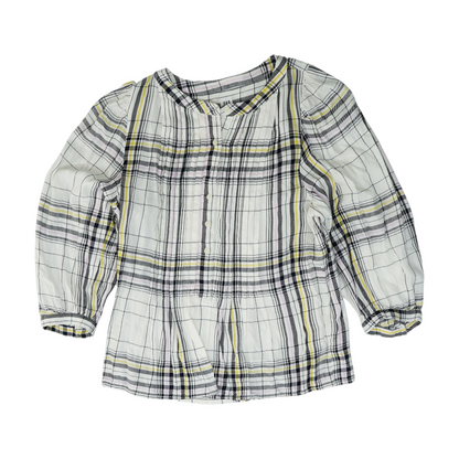 White Plaid Blouse