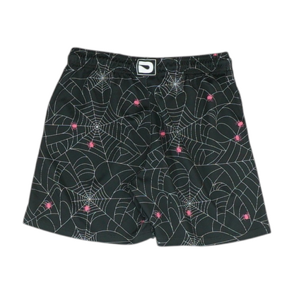 Black Print Active Shorts