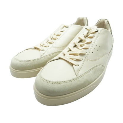 Beige Leather Lace Up Casual Shoes