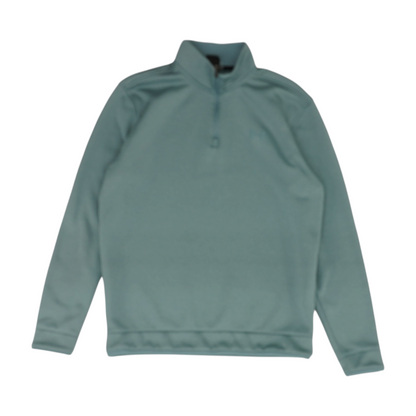 Green Solid 1/4 Zip Pullover
