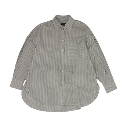 Gray Striped Button Down