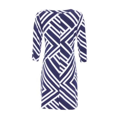 Navy Print Mini Dress