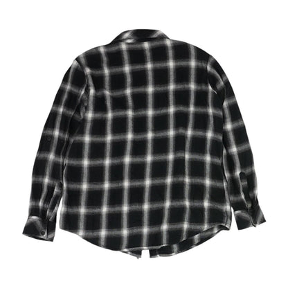 Black Check Button Down