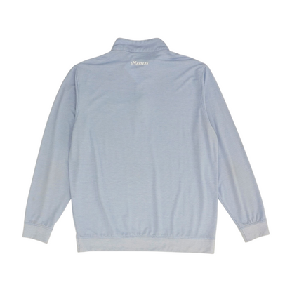 Blue Solid 1/4 Zip Pullover