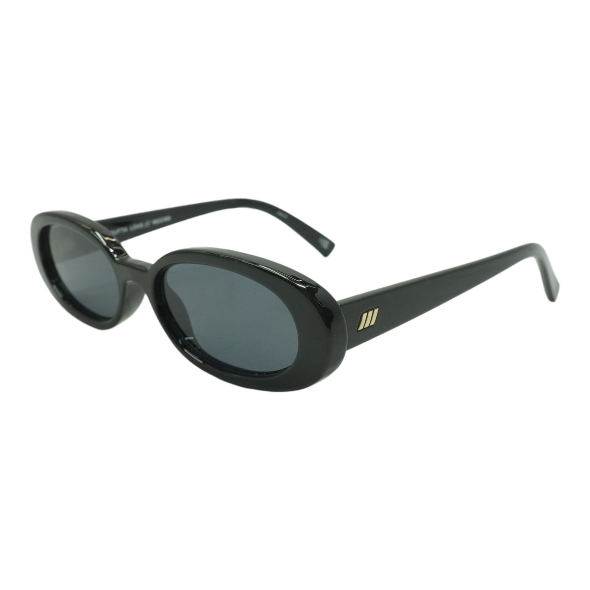 Le Specs Black Outta Love Oval Sunglasses – Image 1
