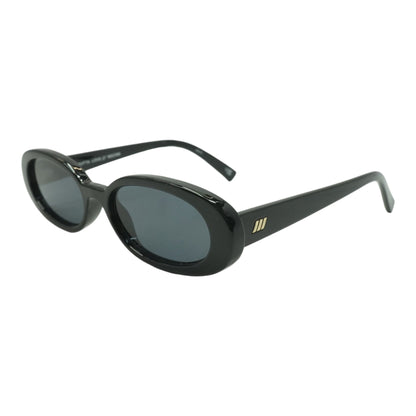 Le Specs Black Outta Love Oval Sunglasses – Image 1