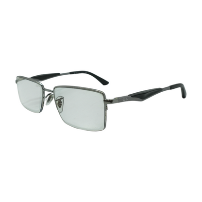 Silver Rectangle Prescription Eyewear