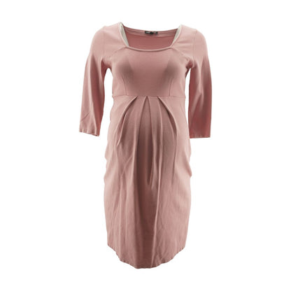 Pink Midi Maternity Dress