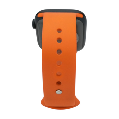 45mm Series 9 Midnight Smartwatch Orange Band S/M