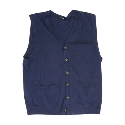 Navy Solid Cardigan Sweater