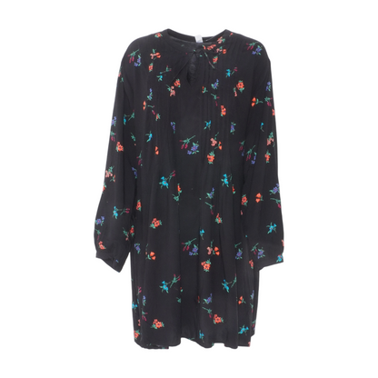 Black Floral Midi Dress