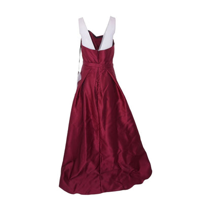 Maroon Formal Midi Dress