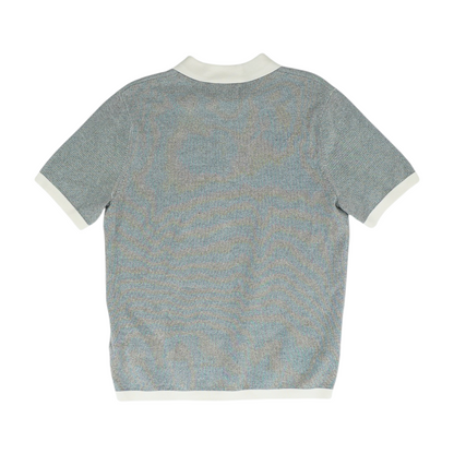 Gray Solid Short Sleeve Polo