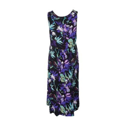 Black Floral Midi Dress