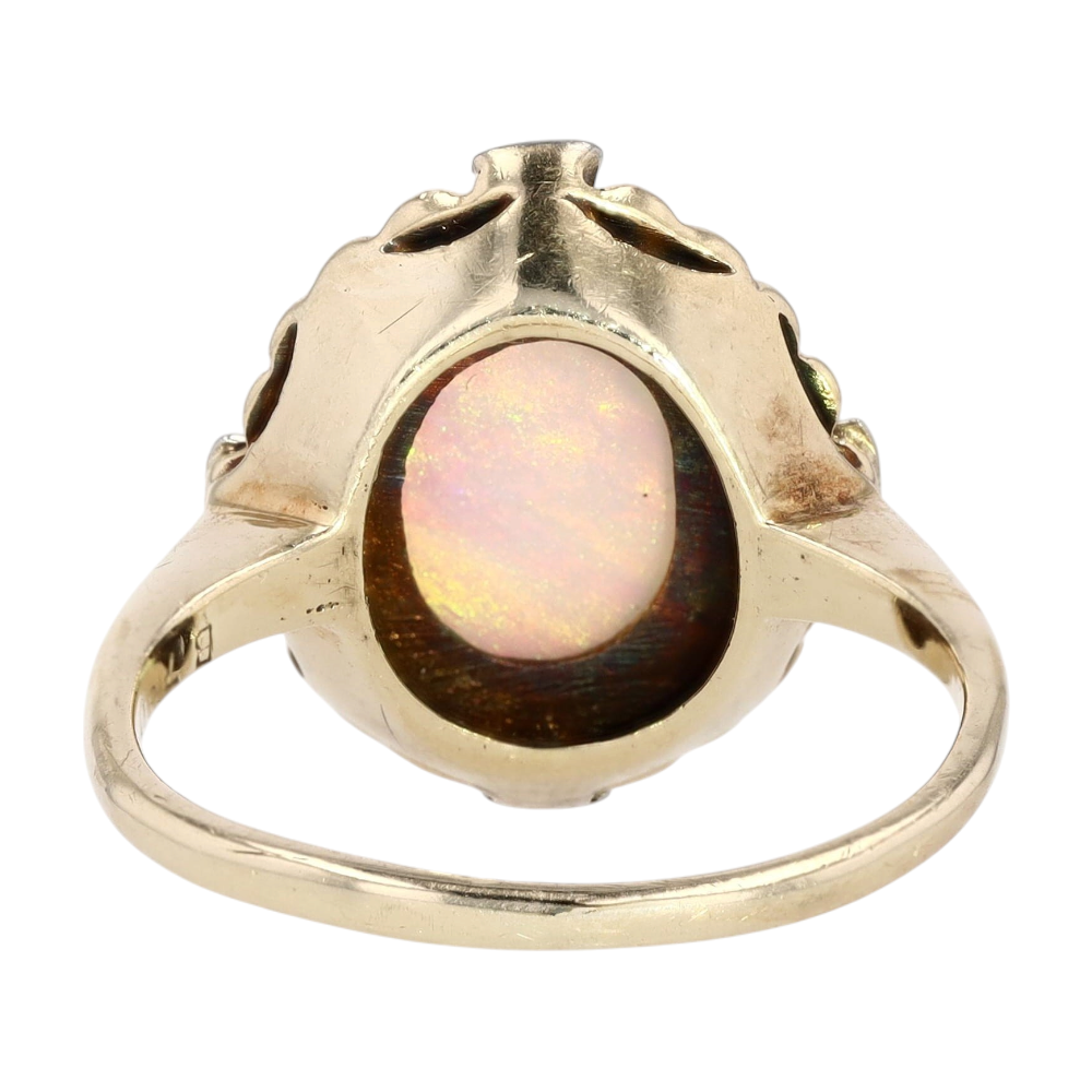 10K Two-Tone Gold Opal Fashion Ring