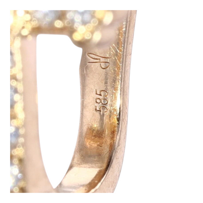 1/10 ctw 14K Rose Gold Diamond Hoop Earring