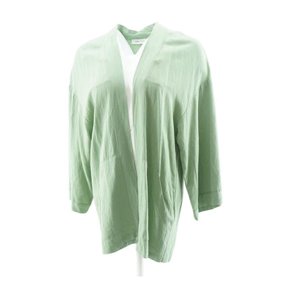 Green Solid Cardigan Sweater