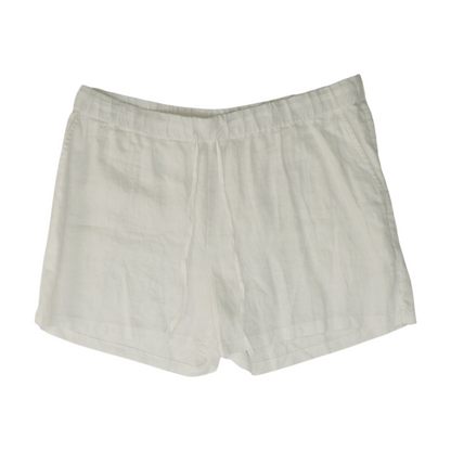 White Solid Chino Shorts