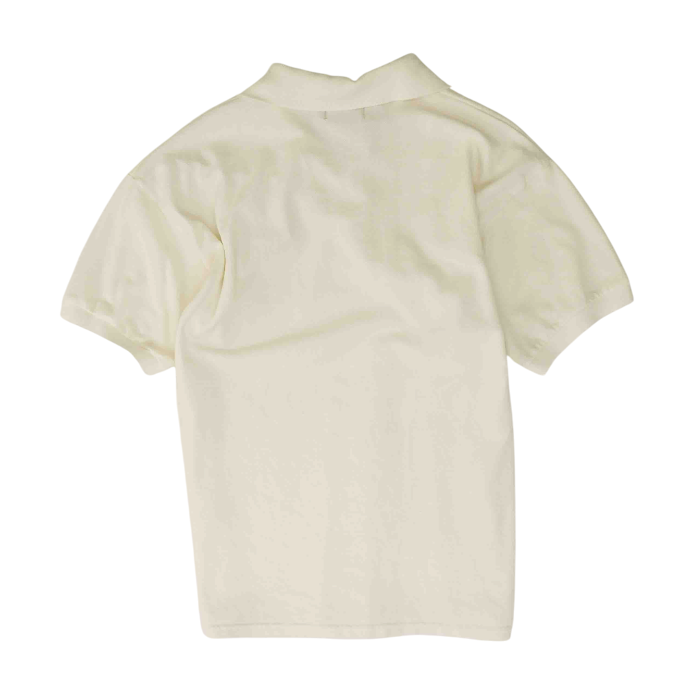 White Solid Short Sleeve Polo