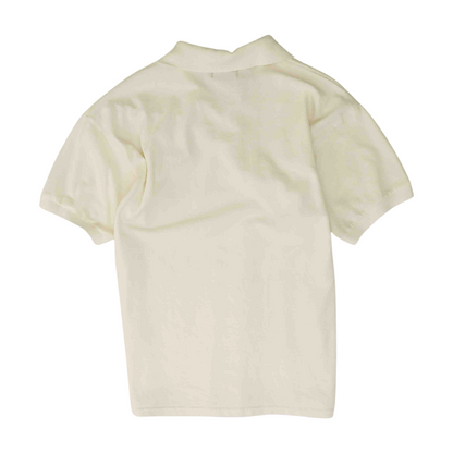 White Solid Short Sleeve Polo