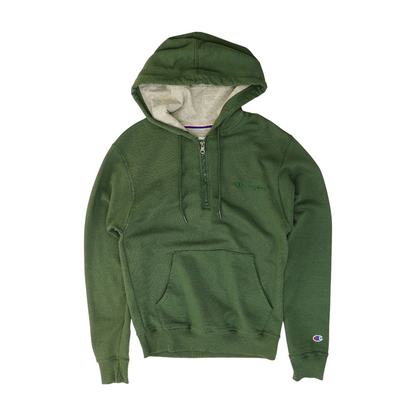 Green Solid 1/4 Zip Pullover