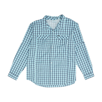 Blue Plaid Outdoor Button Down