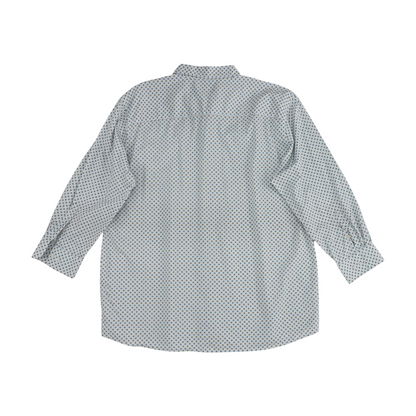 White Polka Dot Long Sleeve Button Down