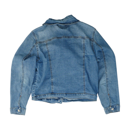 Blue Solid Denim Jacket