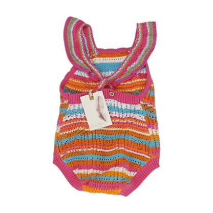 Multi Striped Sleeveless One-Piece
