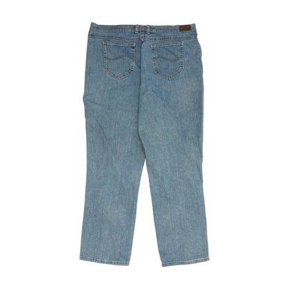 Blue Plus Size Straight Jeans